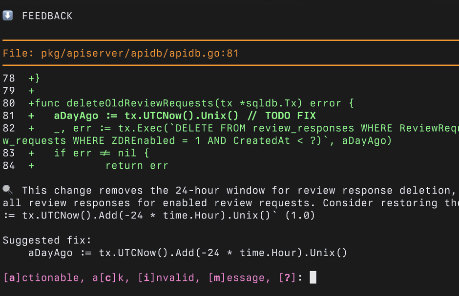 CLI and editor integration showing real-time code feedback